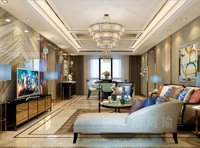 大鸡巴插片视频世纪江尚三室两厅168平装修设计效果欣赏